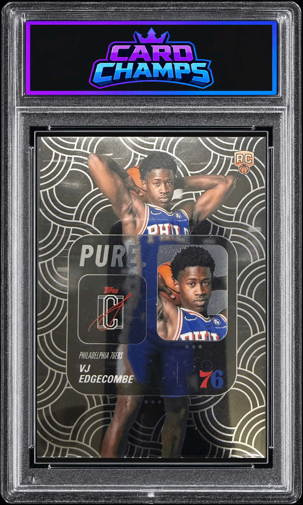 2025-26 Topps Signature Class VJ Edgecombe "Pure." insert RC #PU-18 (Front)