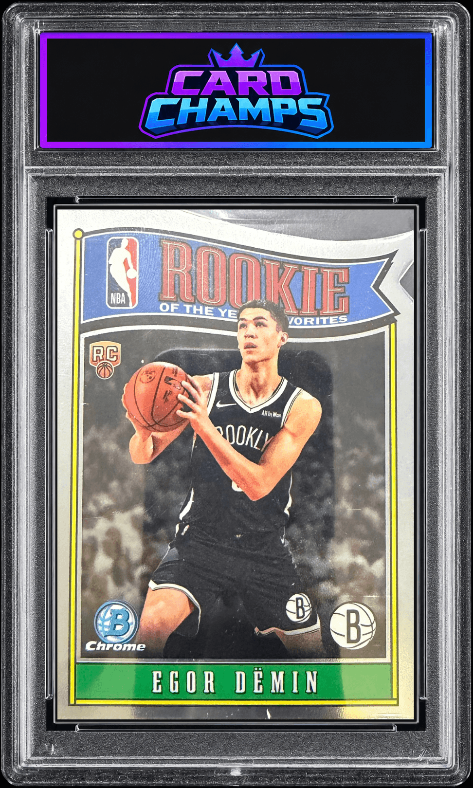 2025-26 Bowman Chrome Egor Dëmin "Rookie of the Year Favorites" insert RC #RY-8